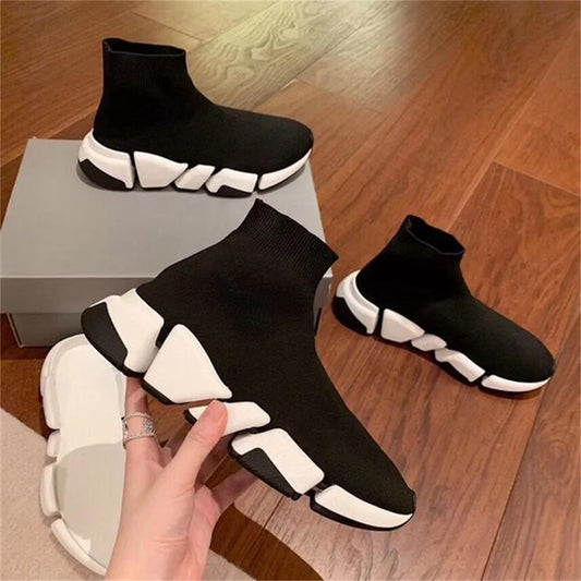 High Top Breathable Sock Sneakers Platform For Men And Women