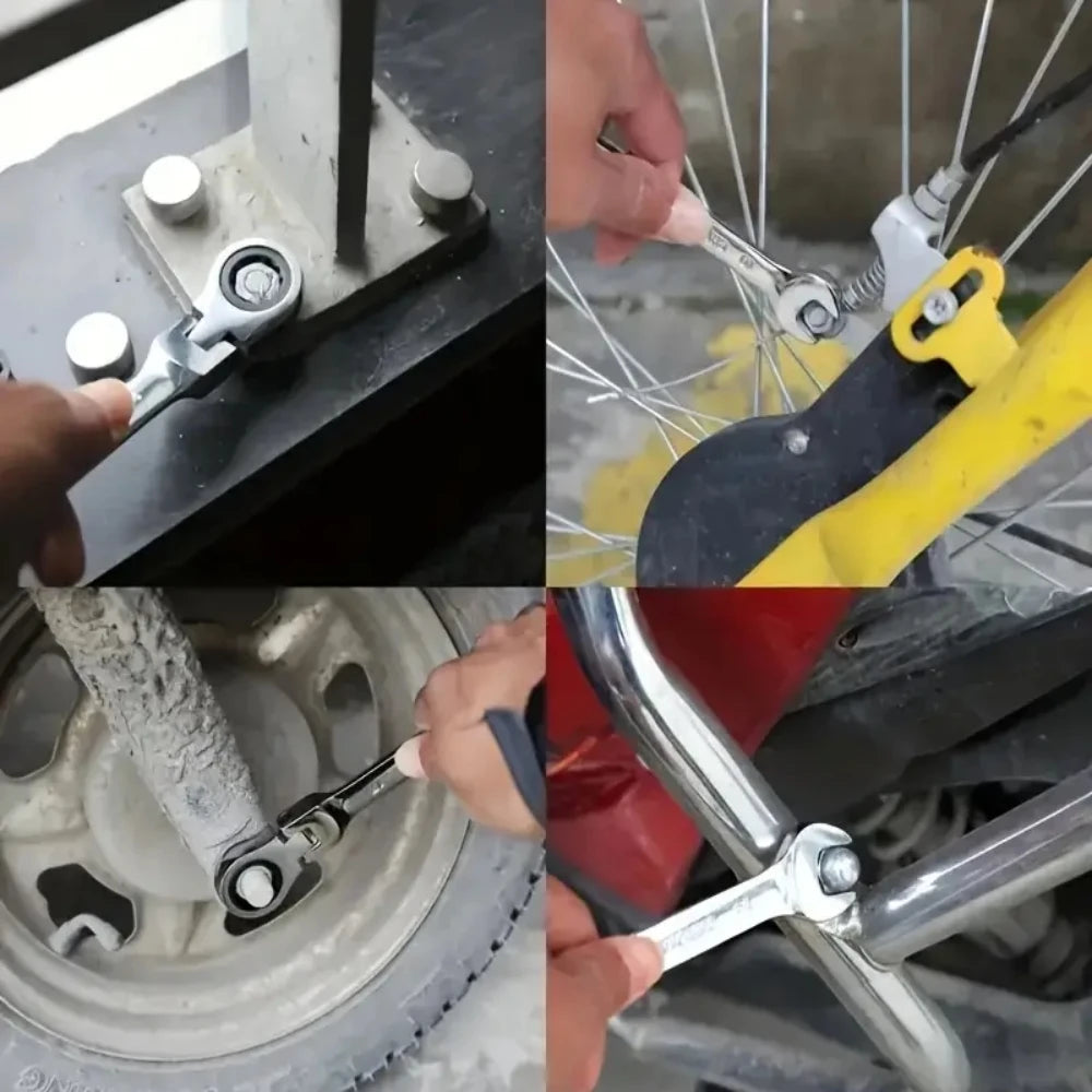 Flexible Ratcheting Wrench Set Metric Hand Tools For Car Repair