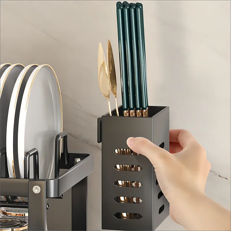 ATMDOG Stainless Steel Dish Drying Rack Over Sink With Drainboard