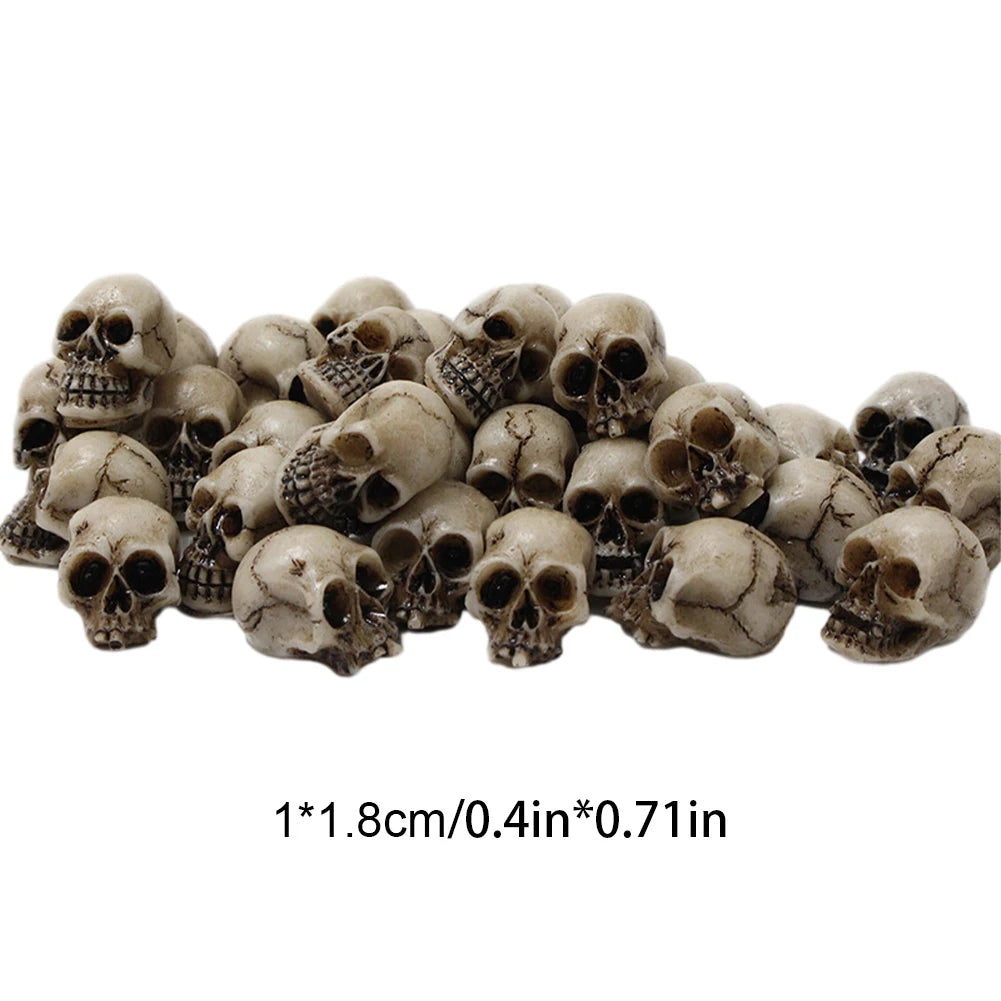 Alloet Gothic Skull Sculptures 20Pcs Halloween Garden Decor Figurines