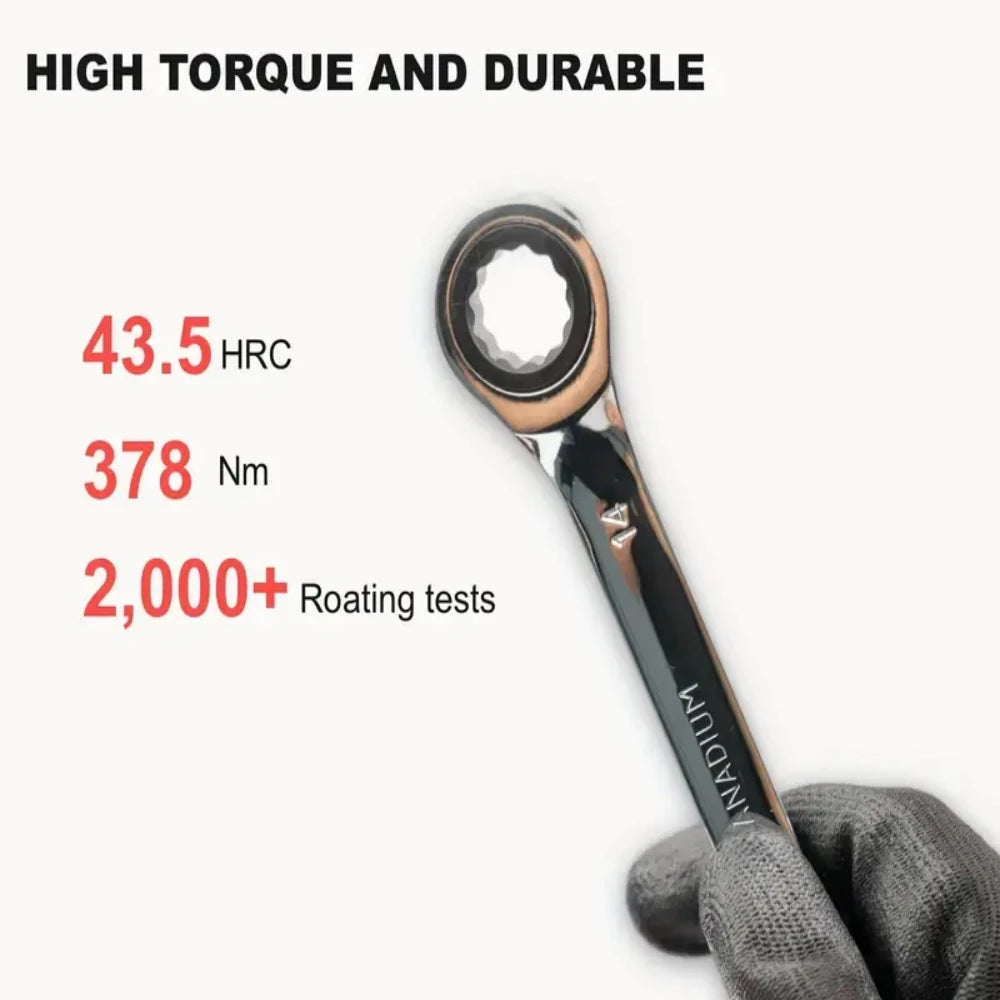 Flexible Ratcheting Wrench Set Metric Hand Tools For Car Repair