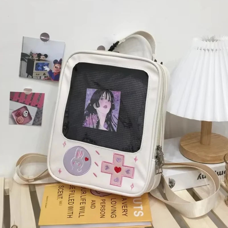 Ita Bag Transparent PU Crossbody Bag Harajuku Style For Women