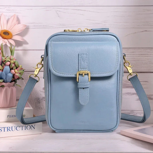 MOJOYCE Leather Crossbody Phone Bag With Adjustable Removable Strap