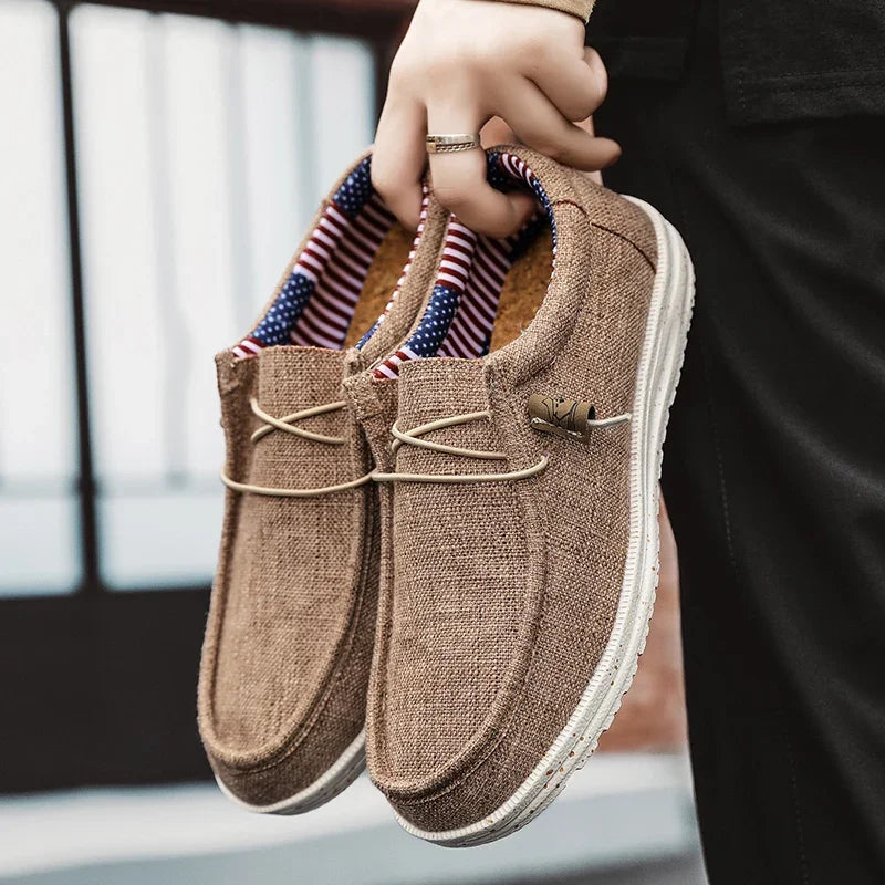 Men Casual Shoes Slip on Canvas Loafers Comfortable Walking Flats for Man Non Slip Soft Moccasins Sneakers Summer loafers