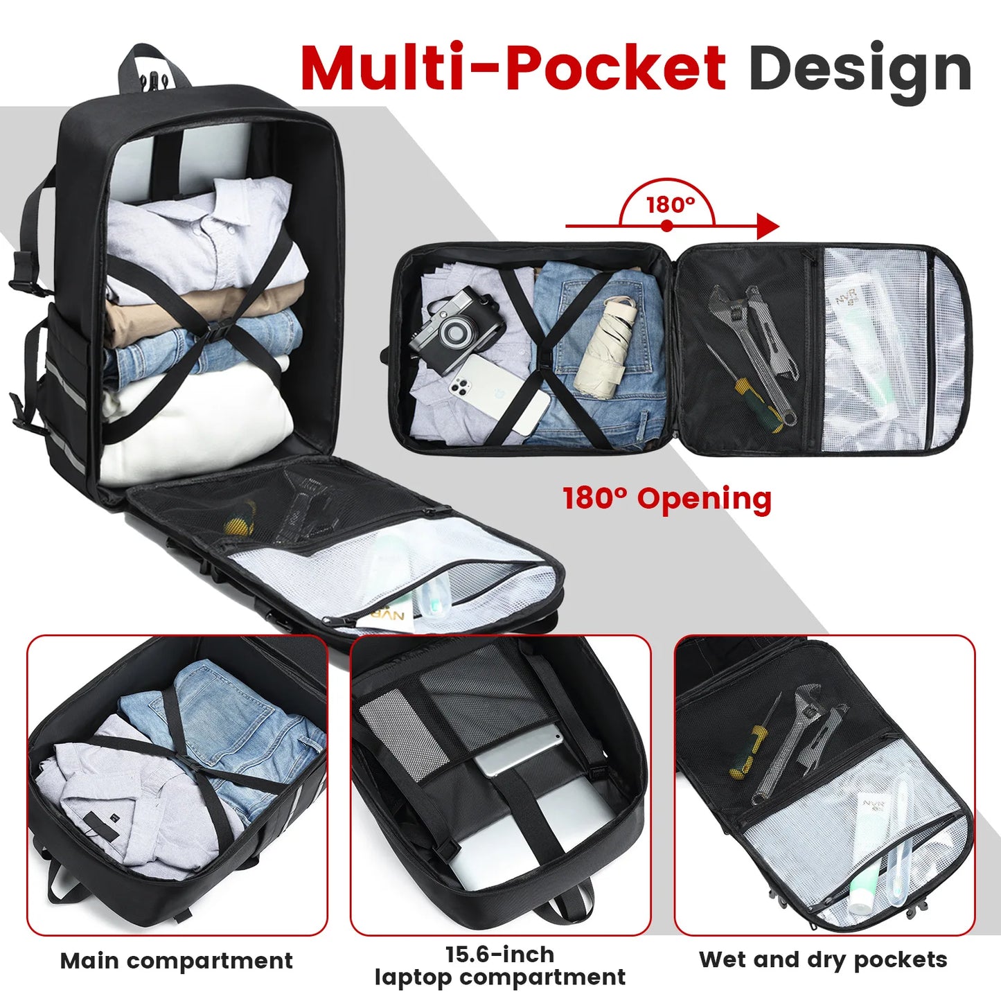 YH GSCN Motorcycle Helmet Backpack Waterproof Travel Bag