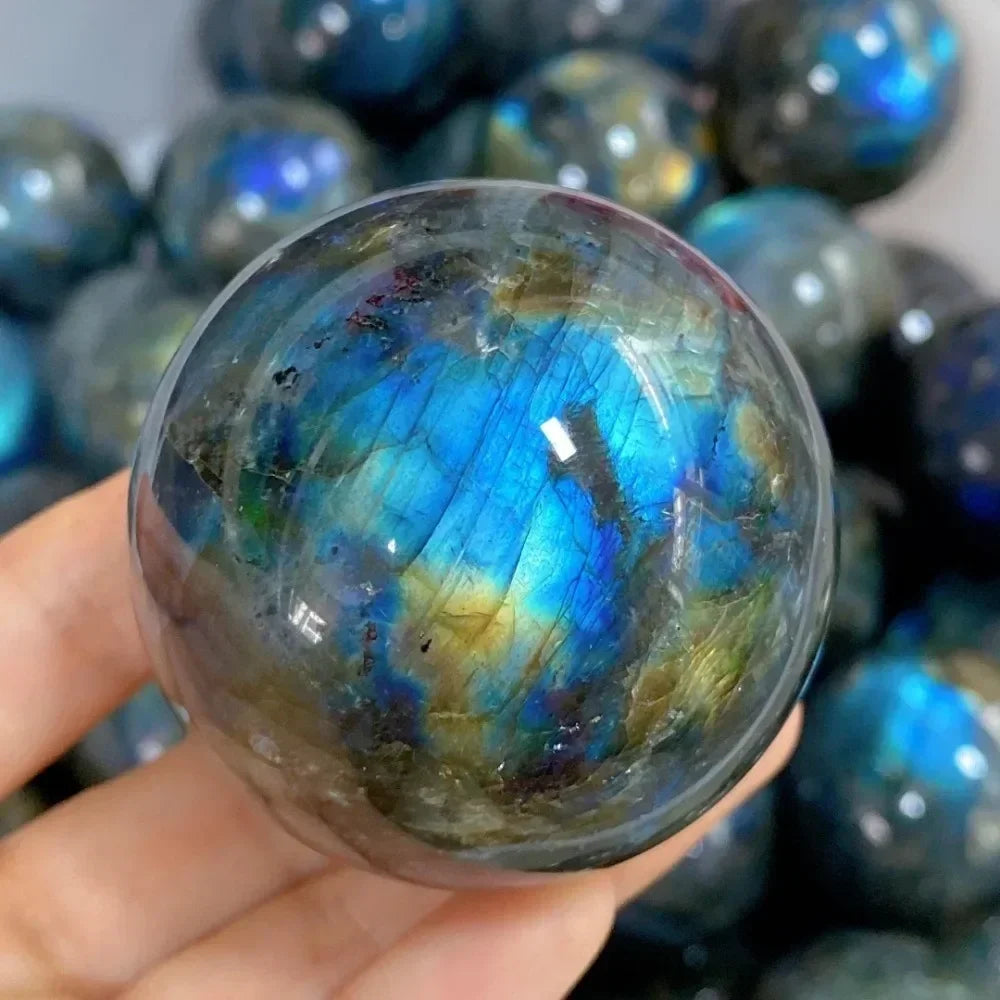 CrystalHola Labradorite Ball Sphere Healing Stone Decor