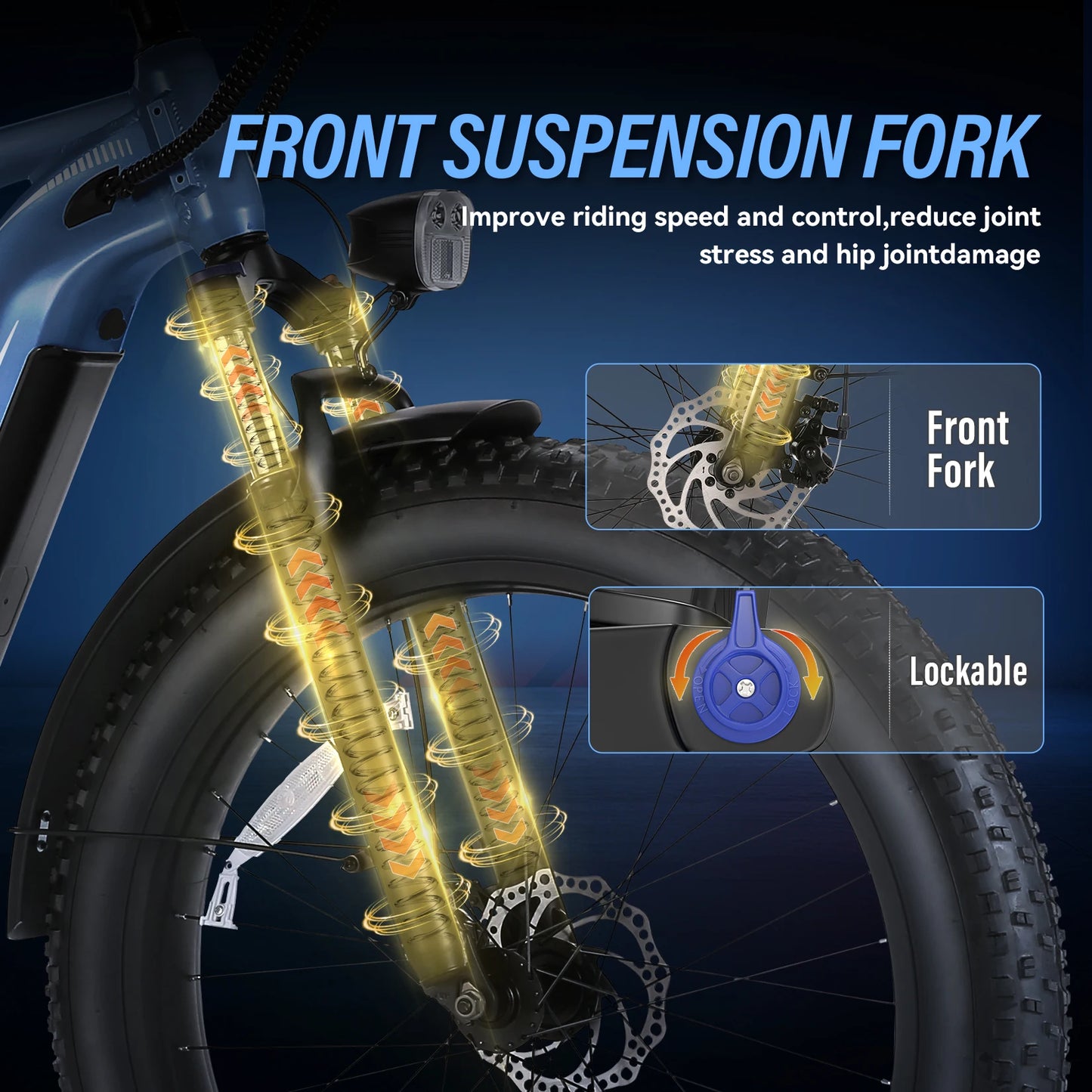 Fat Tire Electric Bike 1500W For Adults With Removable Battery