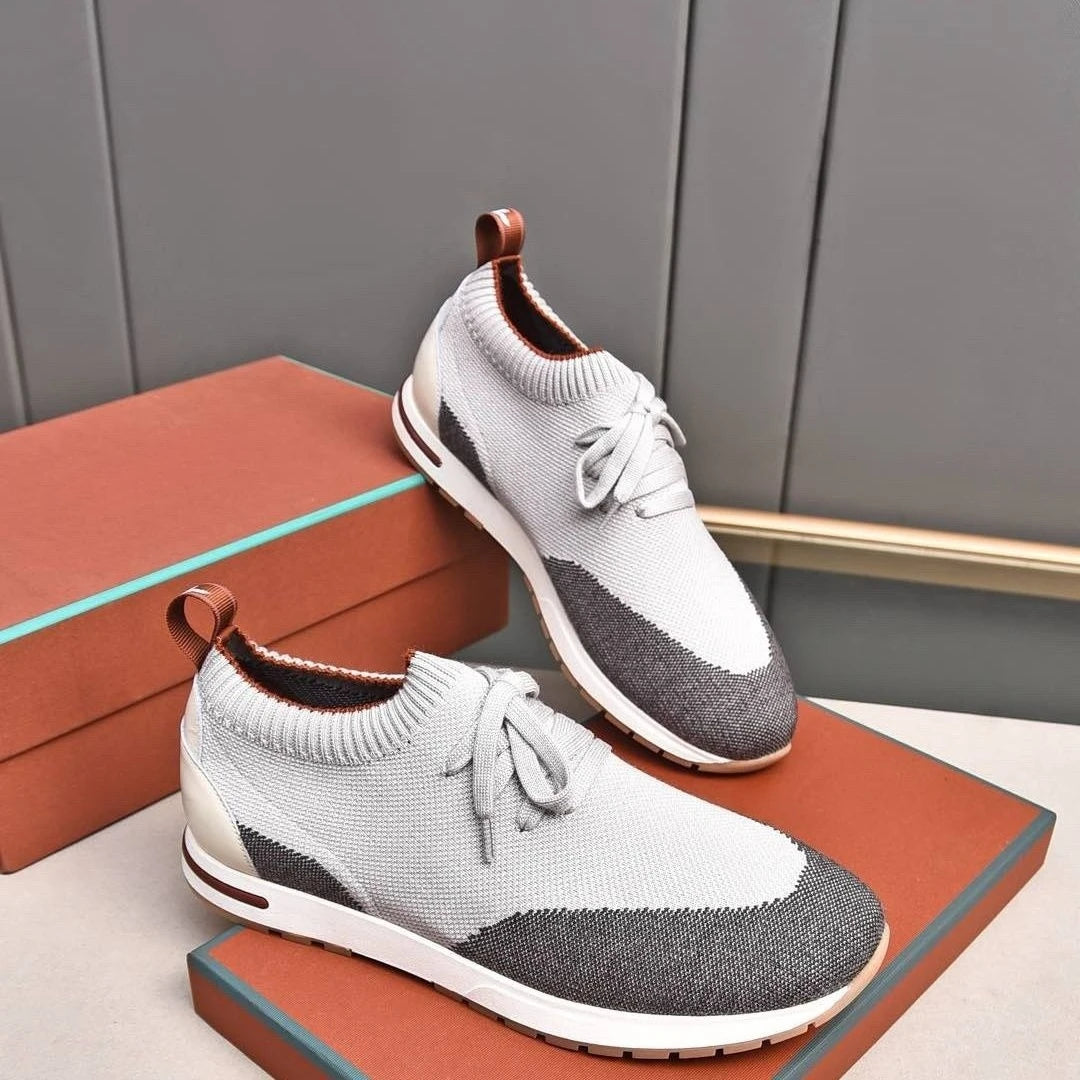 None Men's Sneakers Stitched Upper Lightweight Slip On Casual Shoes