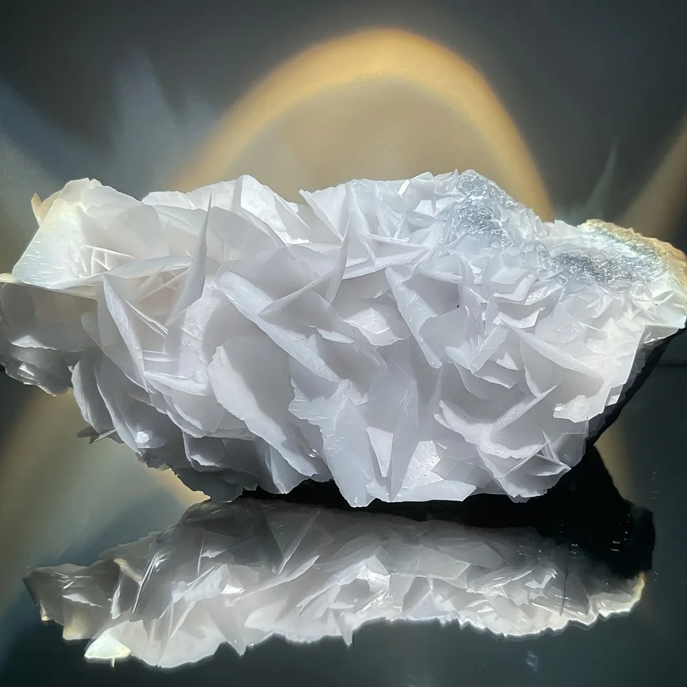 CrystalHola Rose Calcite Mineral Specimen UV Reactive Home Decor