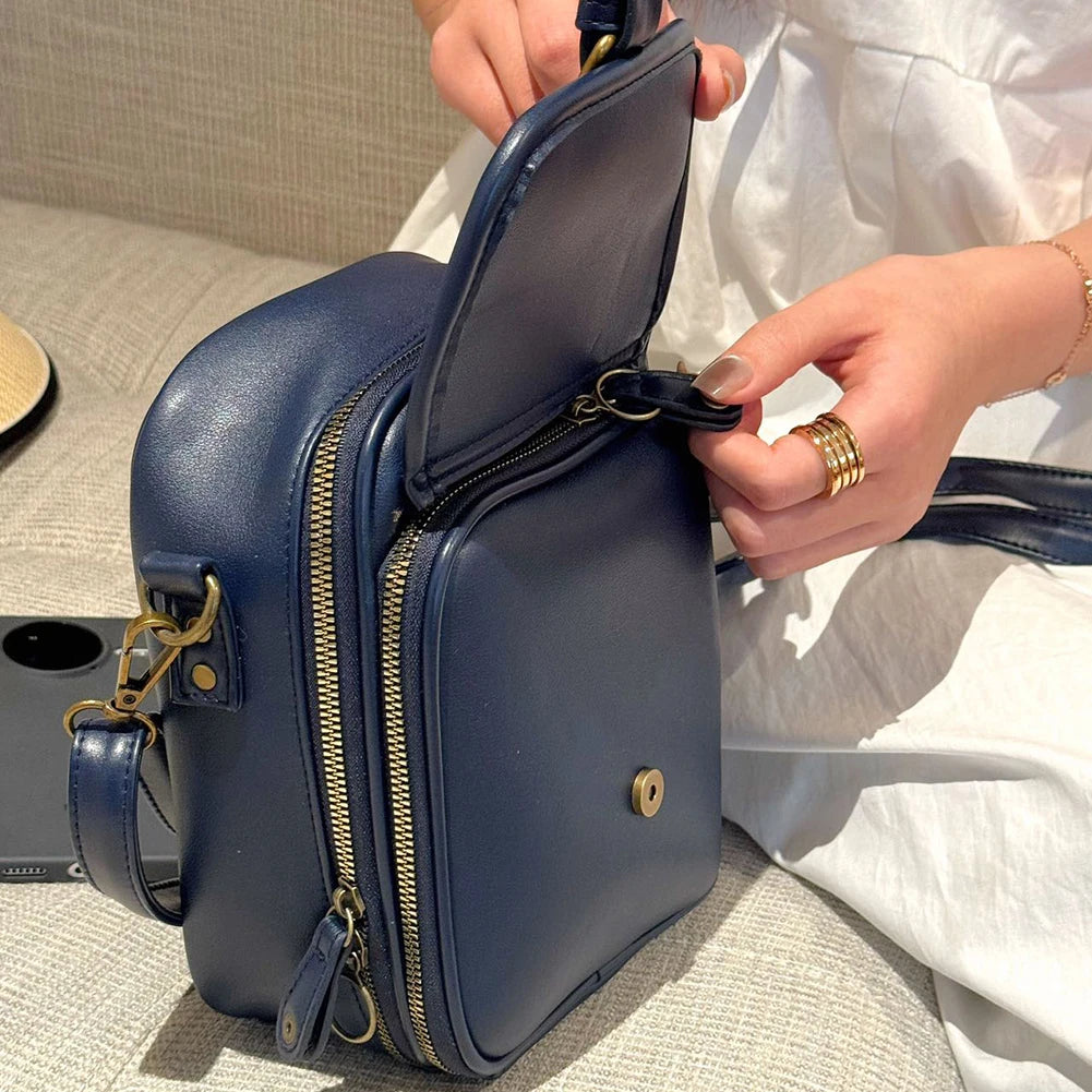 MOJOYCE Leather Crossbody Phone Bag With Adjustable Removable Strap