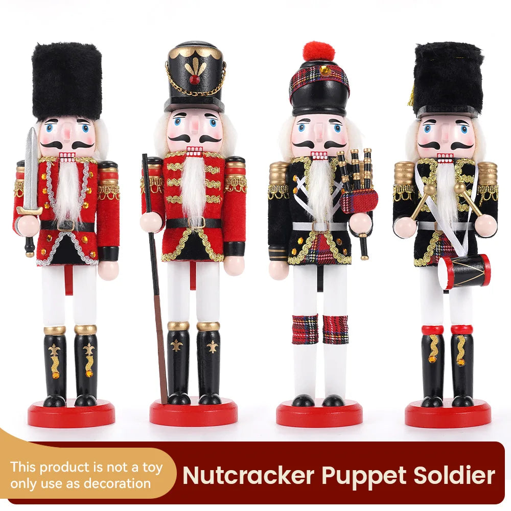 Wooden Nutcracker Soldier Puppet For Christmas Decor