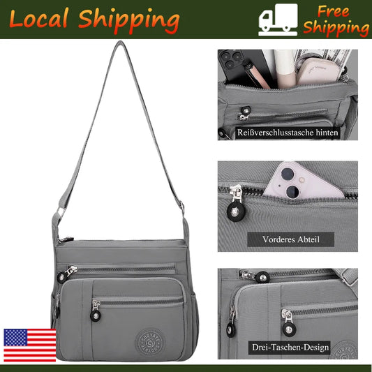 Nylon Waterproof Women's Crossbody Messenger Bag