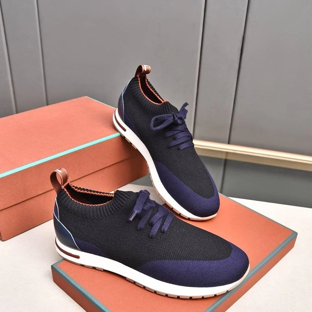 None Men's Sneakers Stitched Upper Lightweight Slip On Casual Shoes