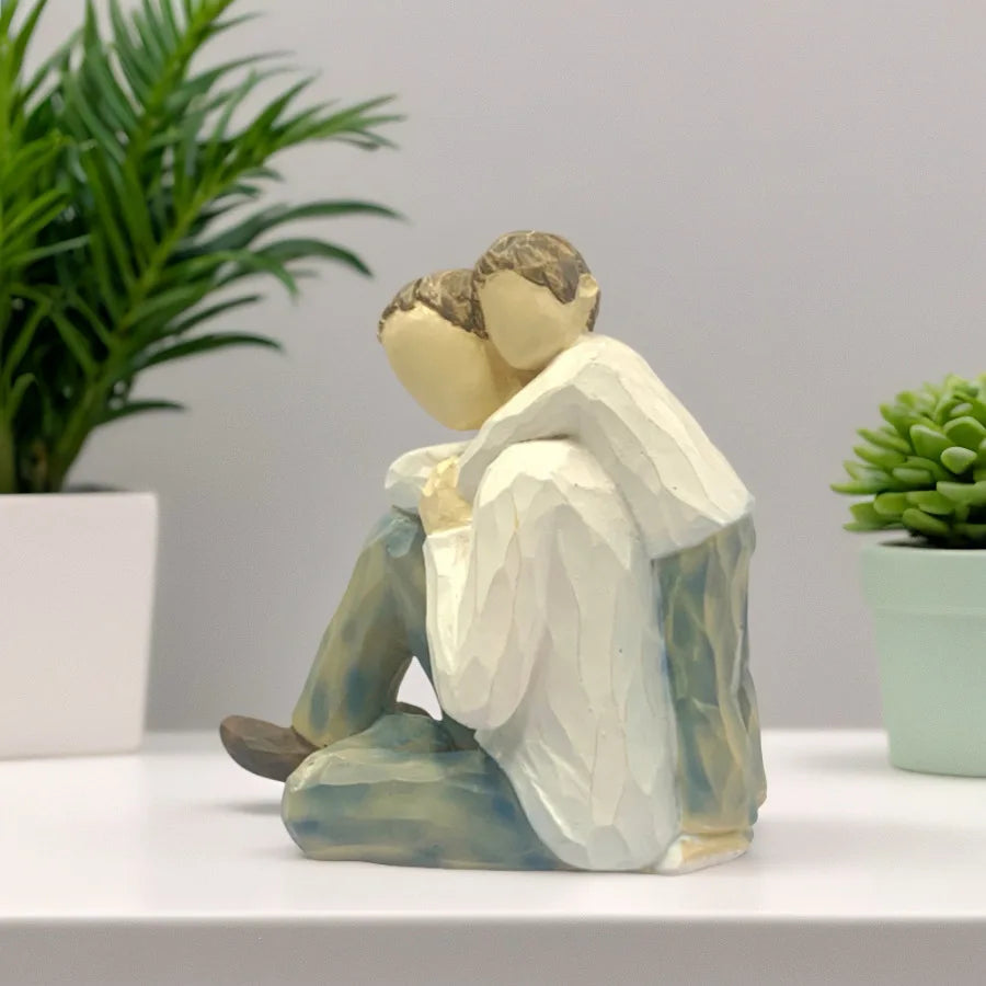 Father And Son Resin Figurine For Home Decor And Gift