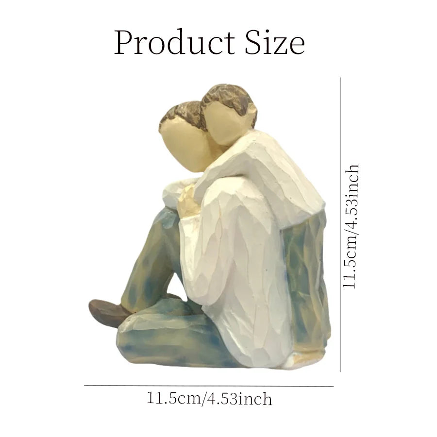 Father And Son Resin Figurine For Home Decor And Gift