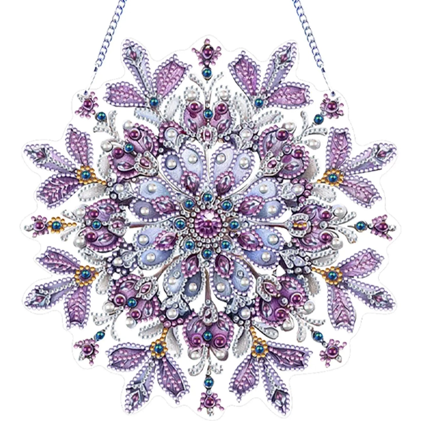 Winter Snowflake 2D Flat DIY Hanging Diamond Art Kit
