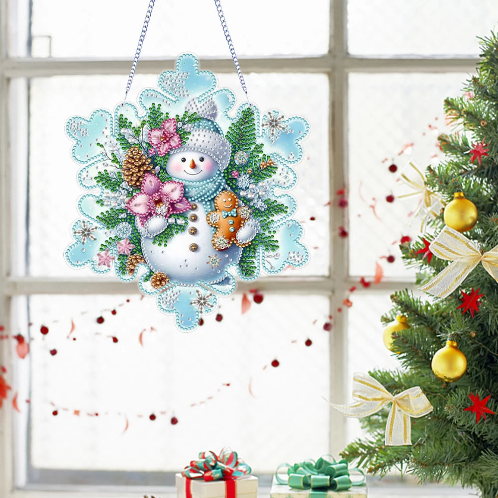 Winter Snowflake 2D Flat DIY Hanging Diamond Art Kit