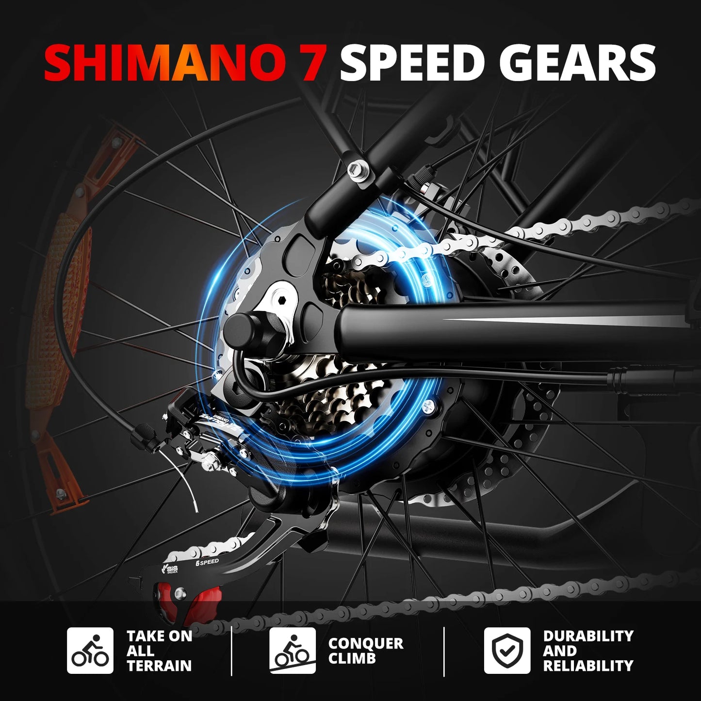 AMYET EB26 Electric Bike 1500W 48V 15Ah Fat Tire