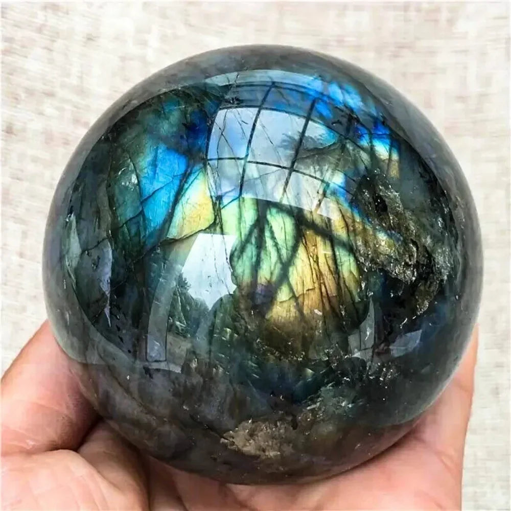 CrystalHola Labradorite Ball Sphere Healing Stone Decor