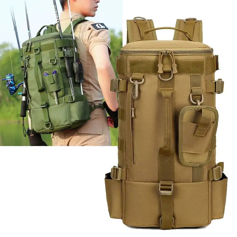 Scione Tactical Fishing Backpack With Rod Holders