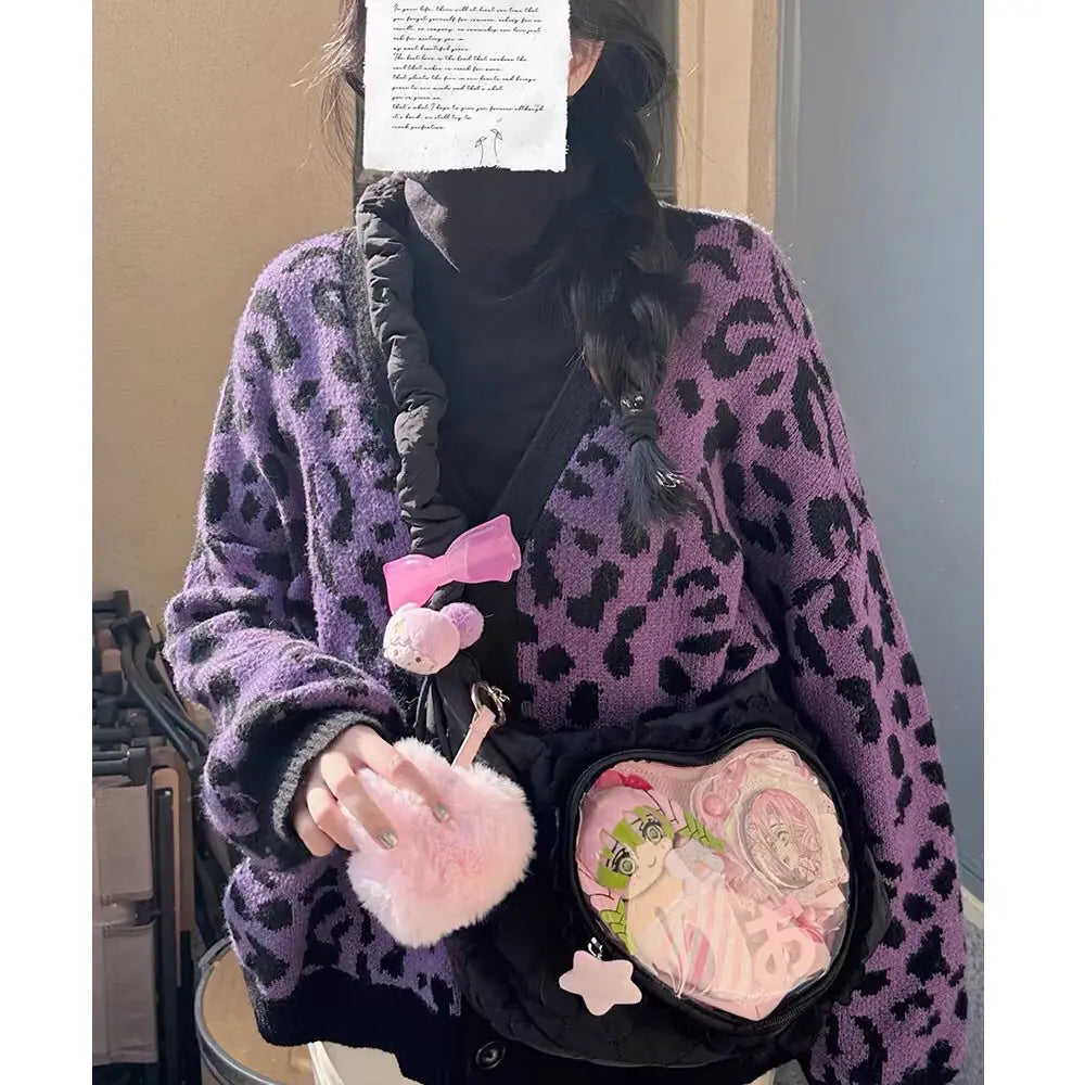 JIAERDI Heart Transparent Ita Bag Women Lace Crossbody Bag