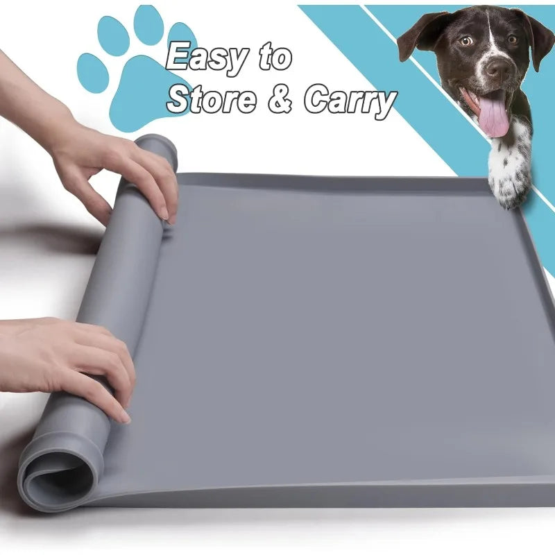 Dog Potty Pad Holder with Raised Edges and Leak-Proof Design - No-Spill Training Pads for Puppies to Safely Protect Floors