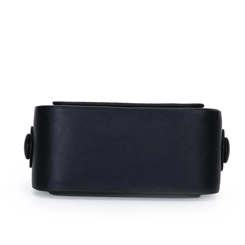 Women Trendy Square PU Leather Shoulder Bag With Detachable Strap