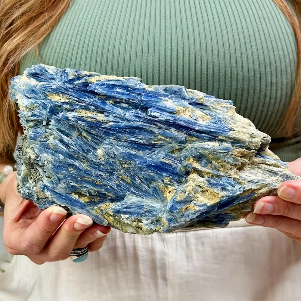 CrystalHola Kyanite Specimen Raw Stone Crystal Healing Home Decor