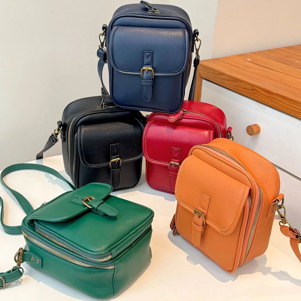 MOJOYCE Leather Crossbody Phone Bag With Adjustable Removable Strap