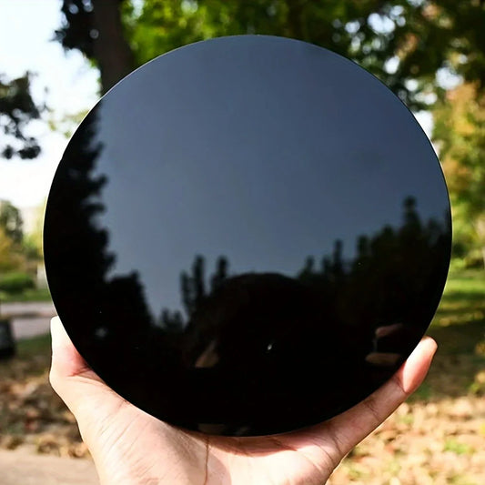 CrystalHola Obsidian Mirror Natural Crystal Stones Handmade Decor