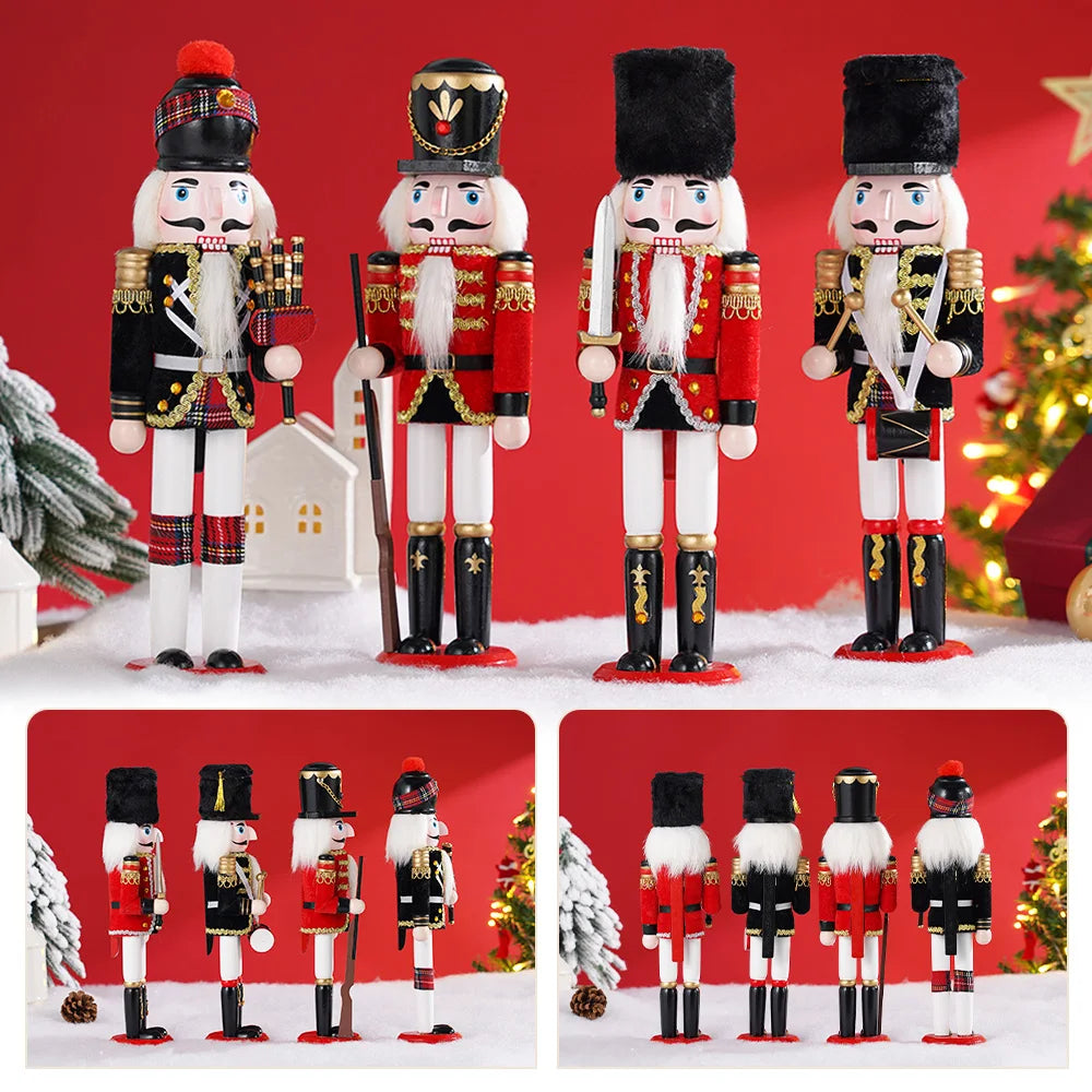 Wooden Nutcracker Soldier Puppet For Christmas Decor
