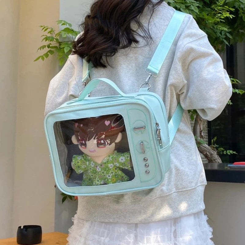 Ita Bag Transparent PU Crossbody Bag Harajuku Style For Women