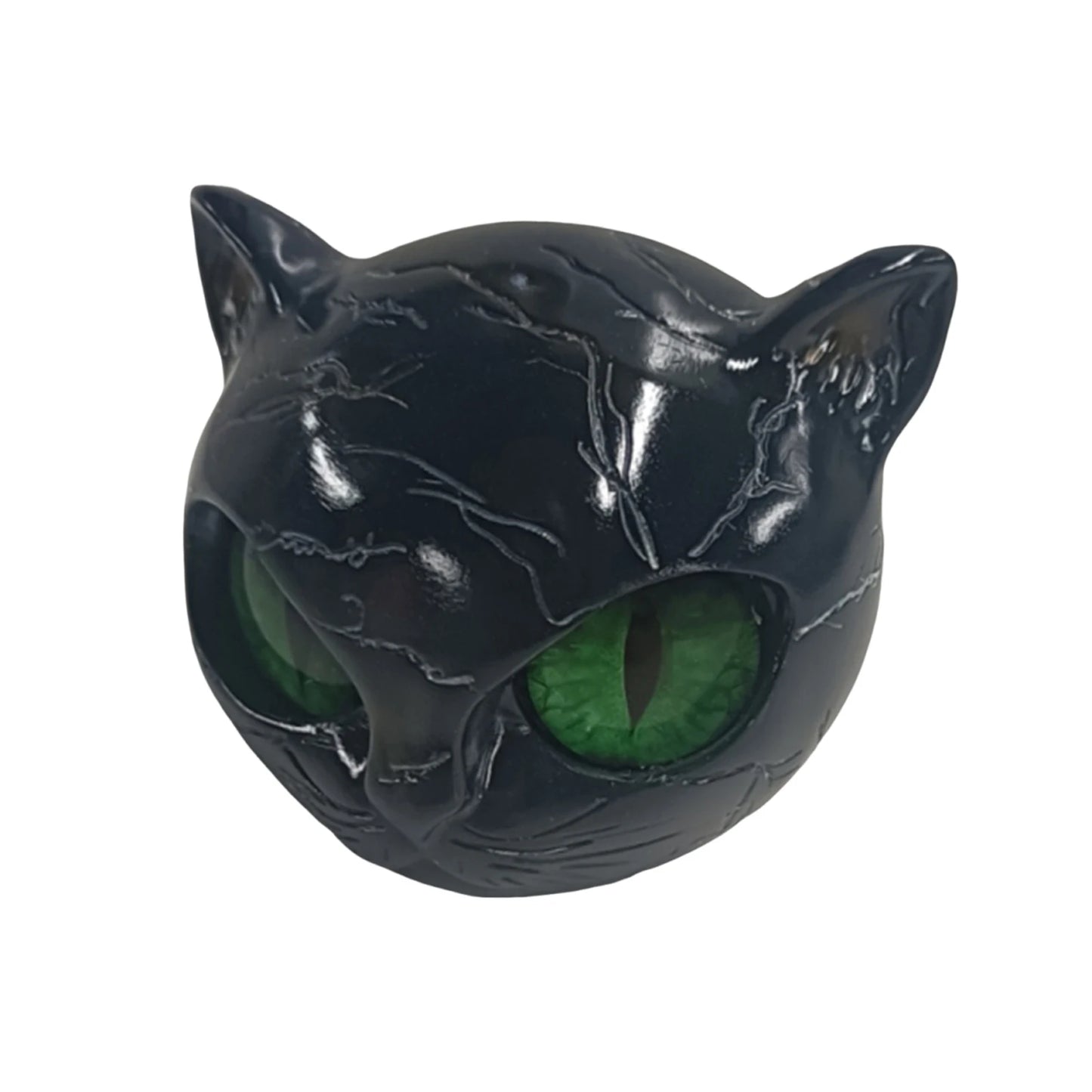 MOJOYCE Luxury Black Cat Stone Sculpture for Home Decor