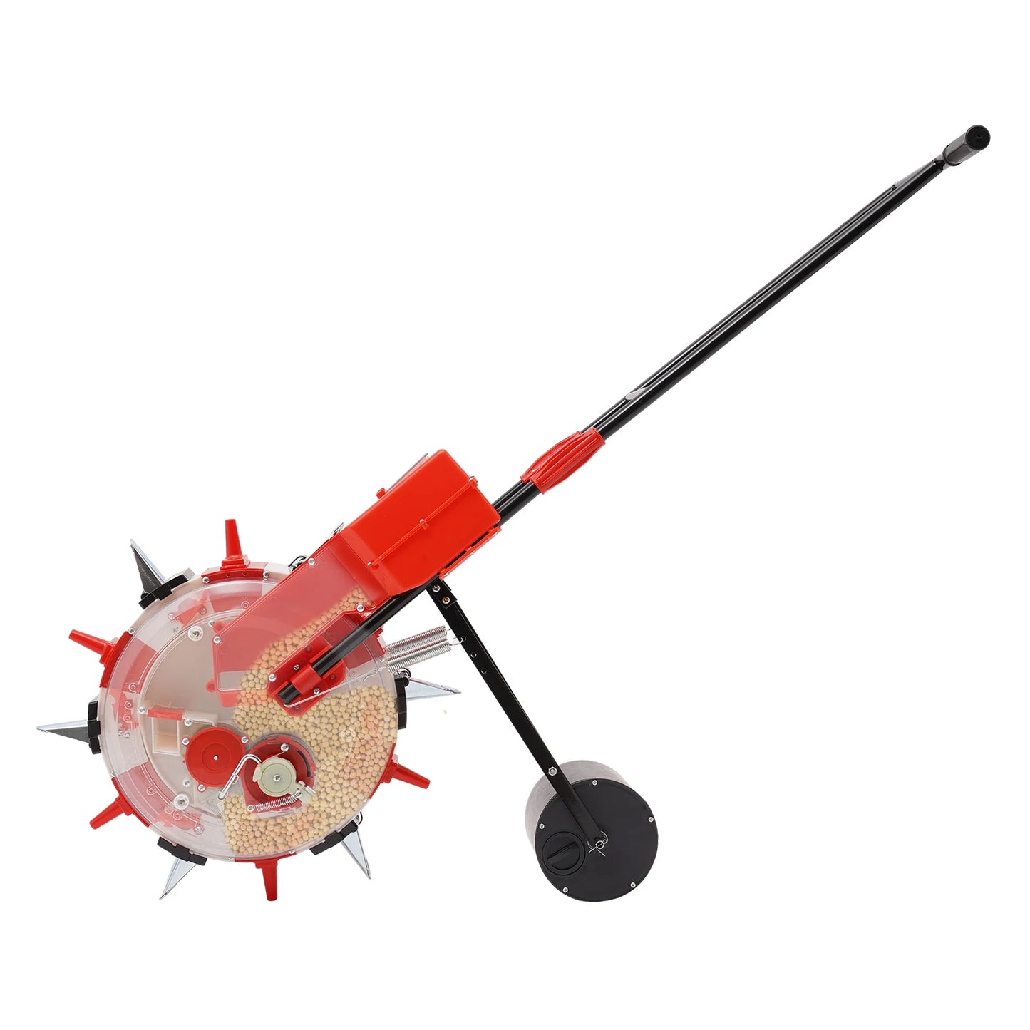 6 Nozzles Manual Seeder, Garden Hand-Push Seeding Machine, Roller Planter Seeding Seeder for Peanut Corn Cotton Soybean