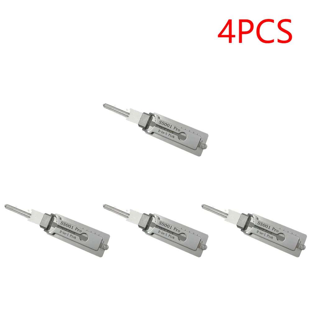 Stainless Steel 2in1 Key Decoder and Precision Hook Tool