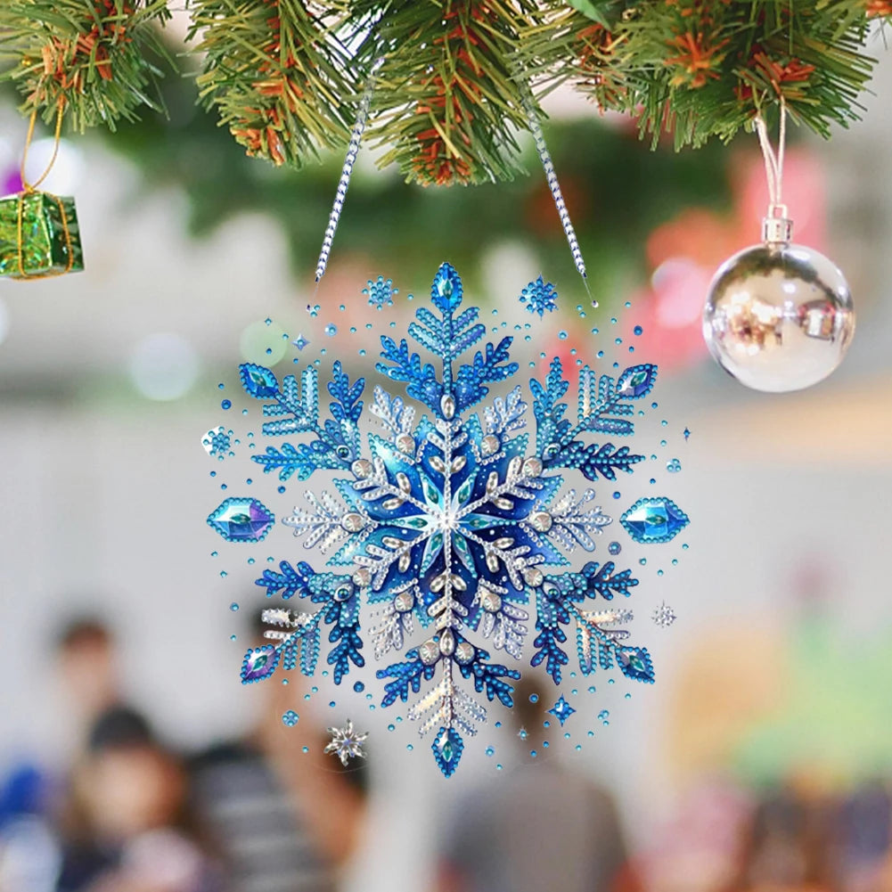 Winter Snowflake 2D Flat DIY Hanging Diamond Art Kit