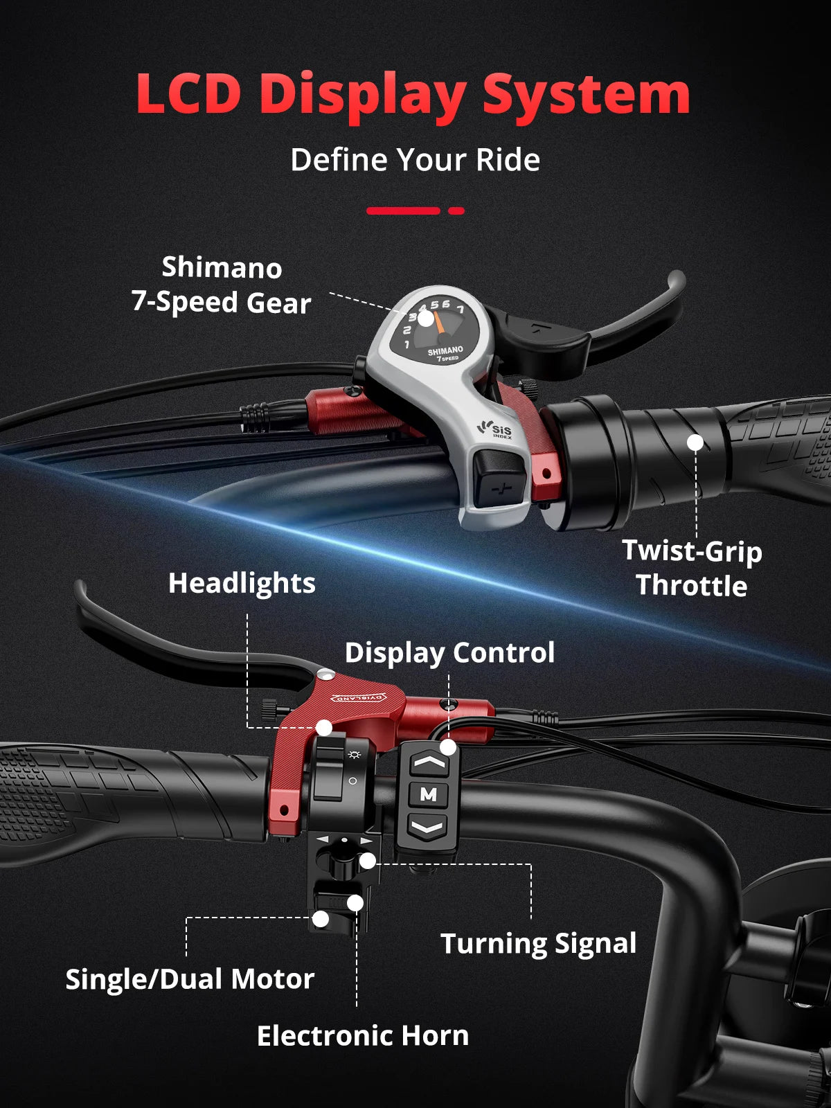 AMYET S8 2000W Dual Motor Electric Bike For Adults Mountain