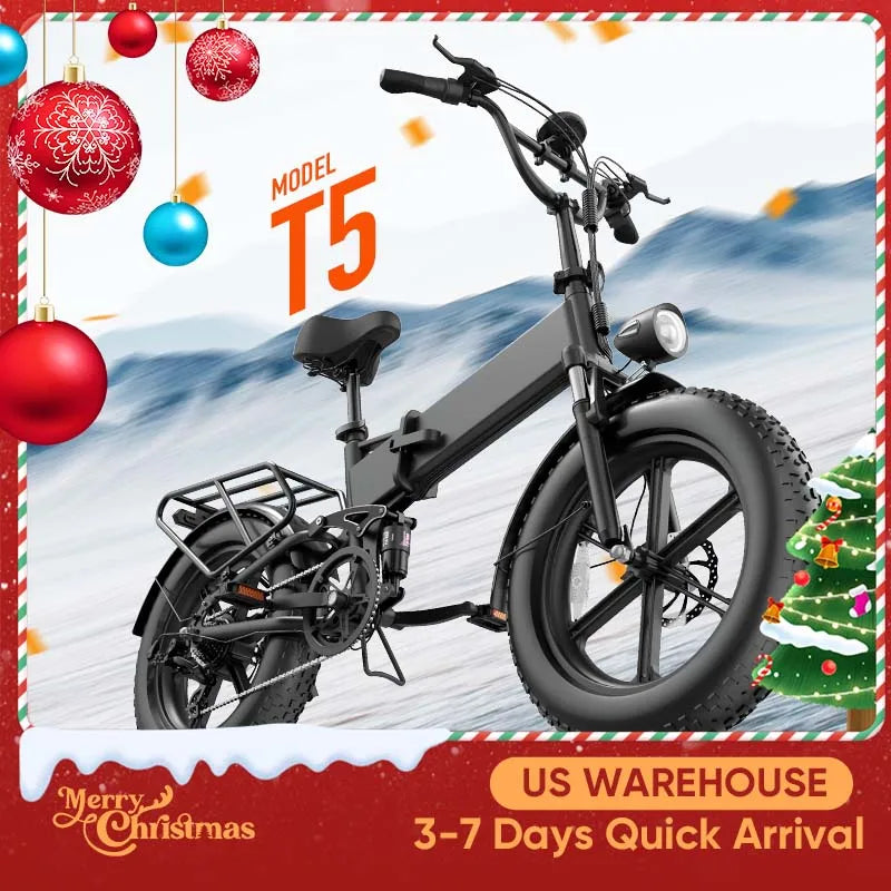 URLIFE T5 1500W E-Bike Removable Battery Fat Tire Mountain Bike