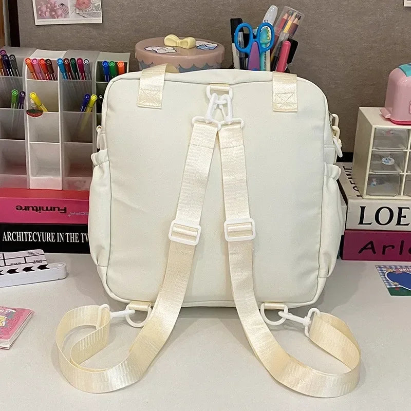 NONECN Japanese Preppy Ita Bag Crossbody Nylon Backpack