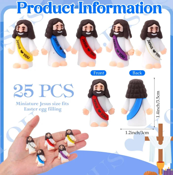 AUKYGGUSH 25Pcs Jesus Loves You Christmas With Letters Ornaments Set