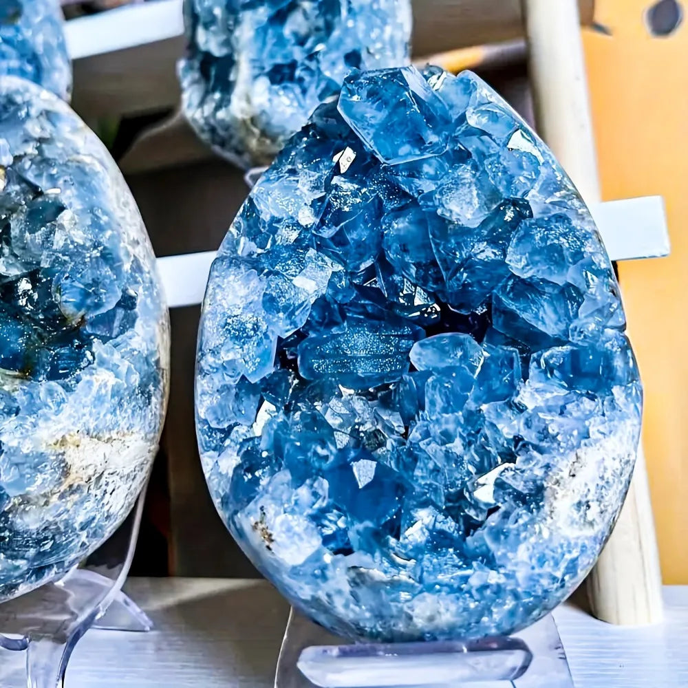 CrystalHola Celestite Geode Cluster Healing Crystal Stone