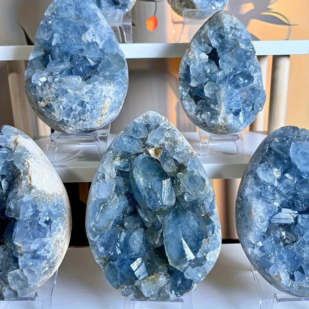 CrystalHola Celestite Geode Cluster Healing Crystal Stone