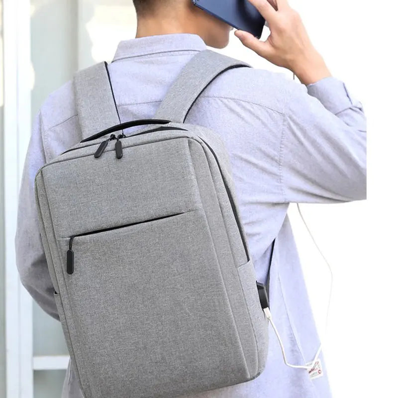 Versatile USB Rechargeable Waterproof Business Laptop Backpack
