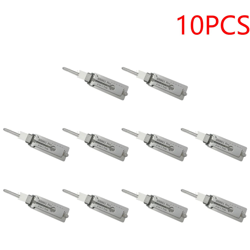 Stainless Steel 2in1 Key Decoder and Precision Hook Tool