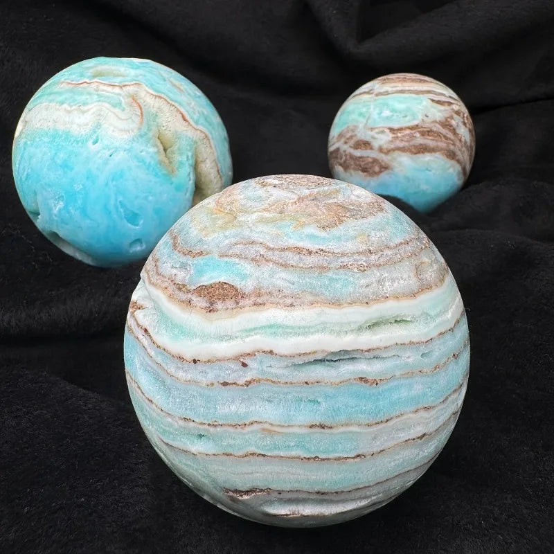 CrystalHola Hemimorphite Sphere Bohemian Ocean Gem Home Decor
