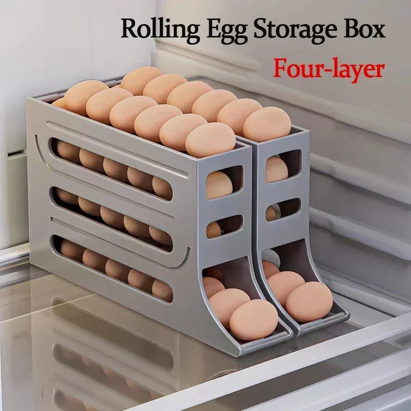 AEHOME Automatic Egg Roller Organizer For Refrigerator
