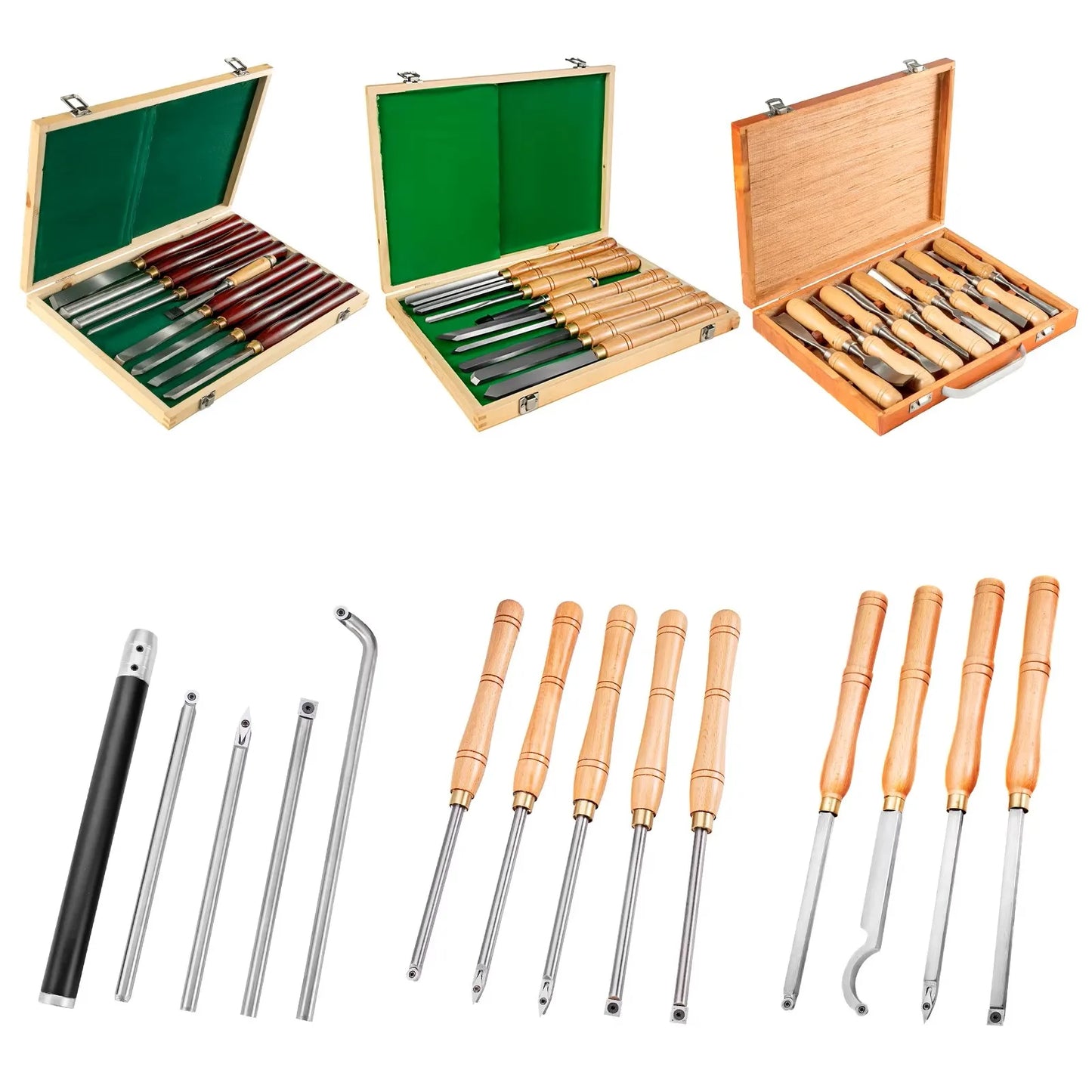 SucceBuy Wood Turning Tools Set for Carving and Woodworking