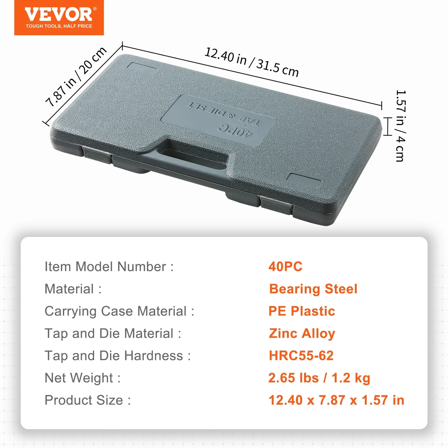 SucceBuy Tap and Die Set Metalworking Tools for Threading