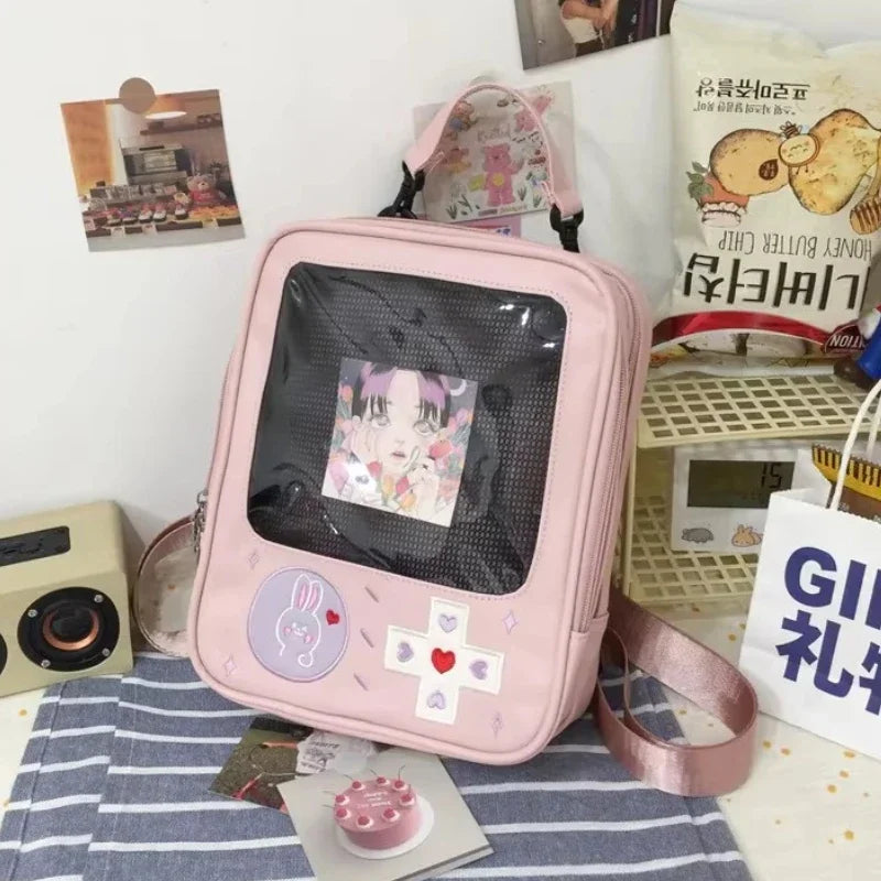 Ita Bag Transparent PU Crossbody Bag Harajuku Style For Women