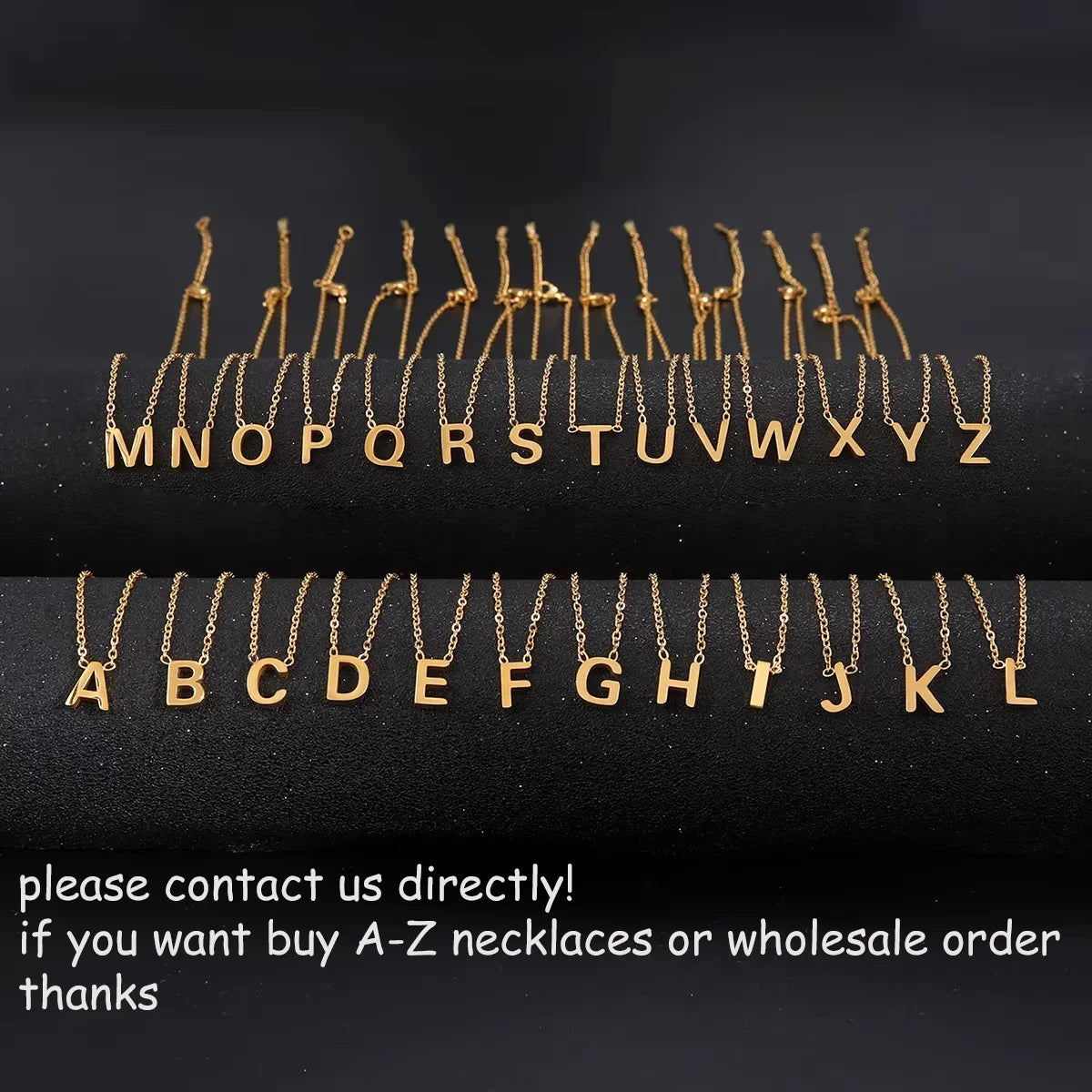 Cazador Minimalist Initial A Z Letter Necklace For Women Steel